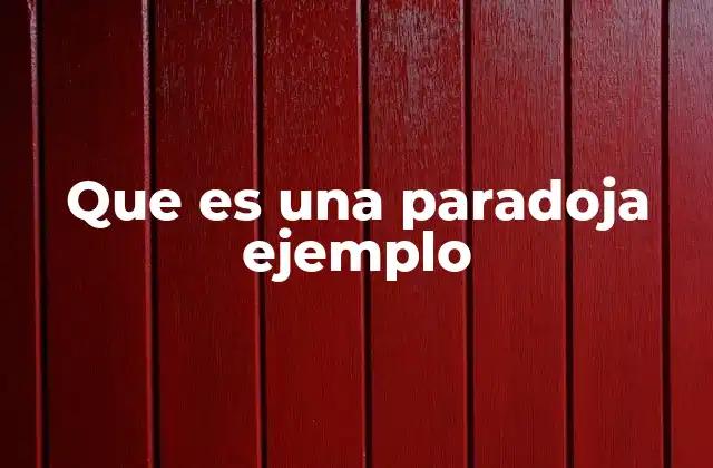 Que es una Paradoja Ejemplo