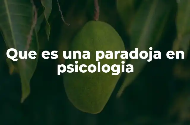 Que es una Paradoja en Psicologia