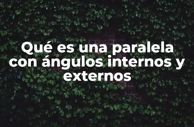 Qué es una Paralela con Ángulos Internos y Externos