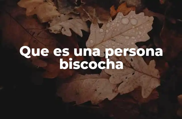 Que es una Persona Biscocha