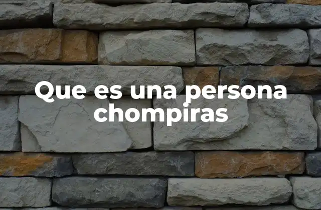 Que es una Persona Chompiras