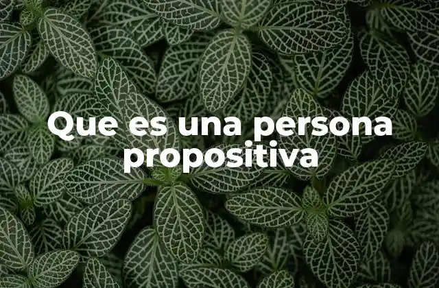 Que es una Persona Propositiva 2 La importancia de la propuesta en el desarrollo personal y profesional