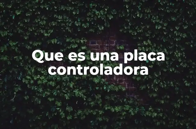 Que es una Placa Controladora