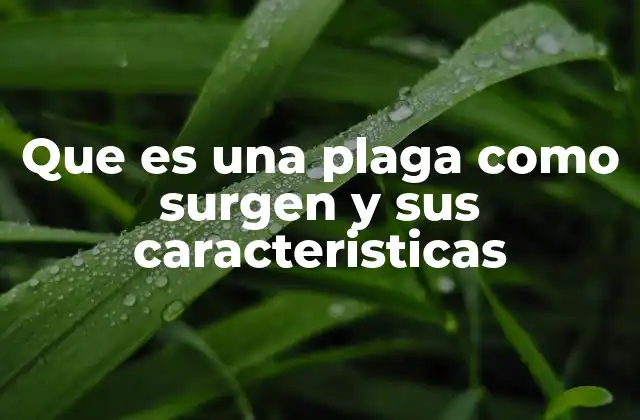 Que es una Plaga como Surgen y Sus Caracteristicas 2 Causas del surgimiento de una plaga