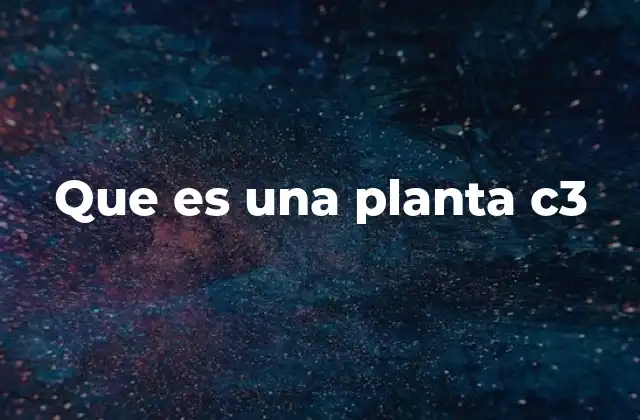 Que es una Planta C3