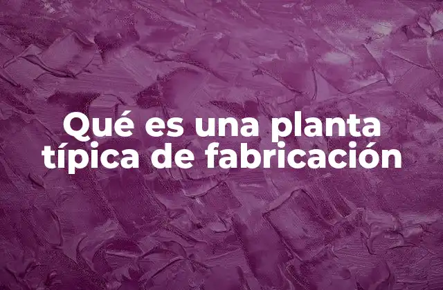 Qué es una Planta Típica de Fabricación