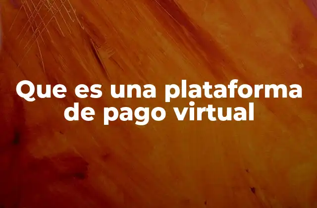 Que es una Plataforma de Pago Virtual