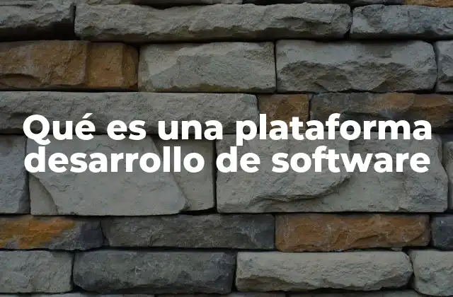 Qué es una Plataforma Desarrollo de Software