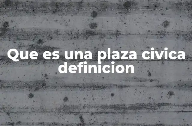 Que es una Plaza Civica Definicion