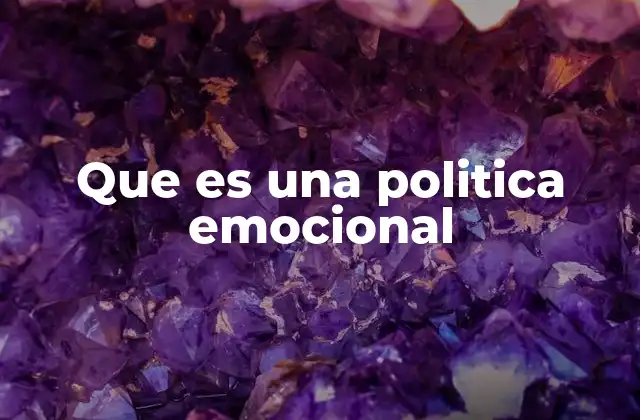 Que es una Politica Emocional