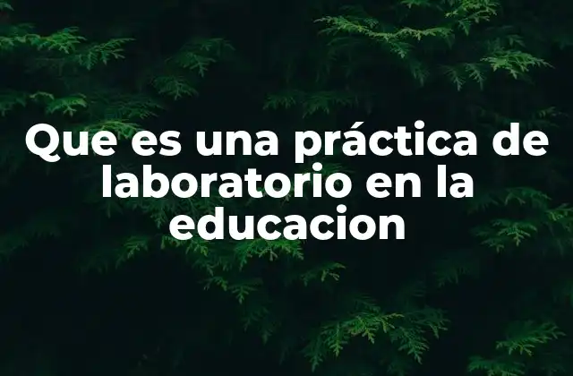 Que es una Práctica de Laboratorio en la Educacion