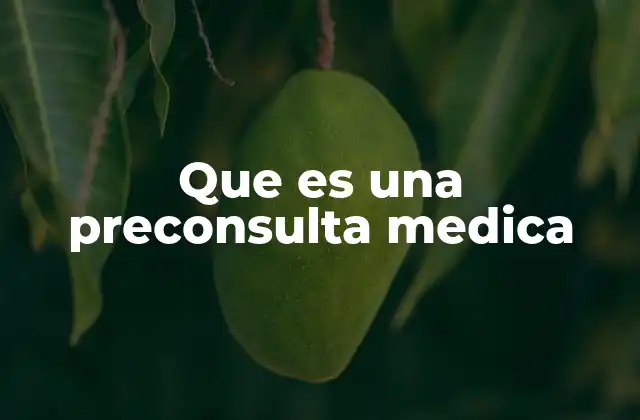 Que es una Preconsulta Medica