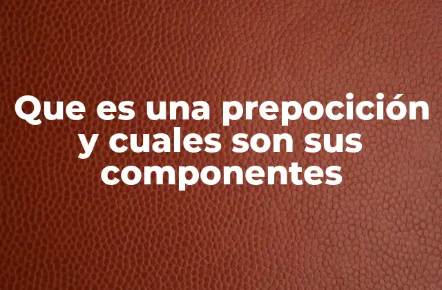La importancia de las preposiciones en la construcción de oraciones