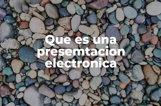 Que es una Presemtacion Electronica