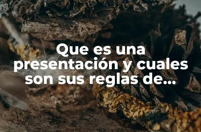 Que es una Presentación y Cuales Son Sus Reglas de Operación