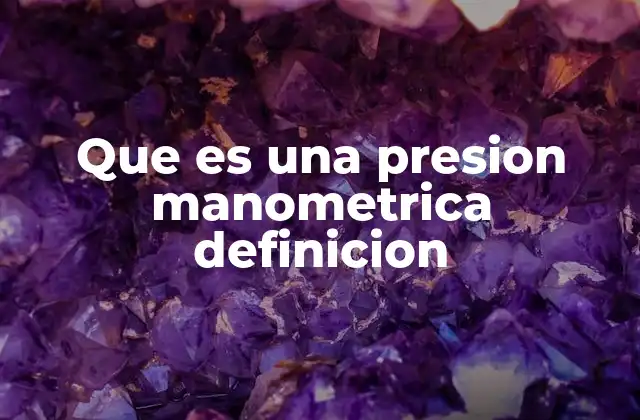 Que es una Presion Manometrica Definicion 2 Diferencias entre presión absoluta, manométrica y diferencial
