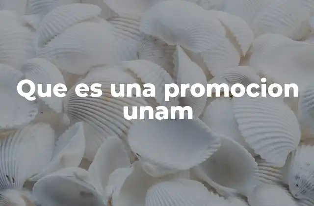 Que es una Promocion Unam