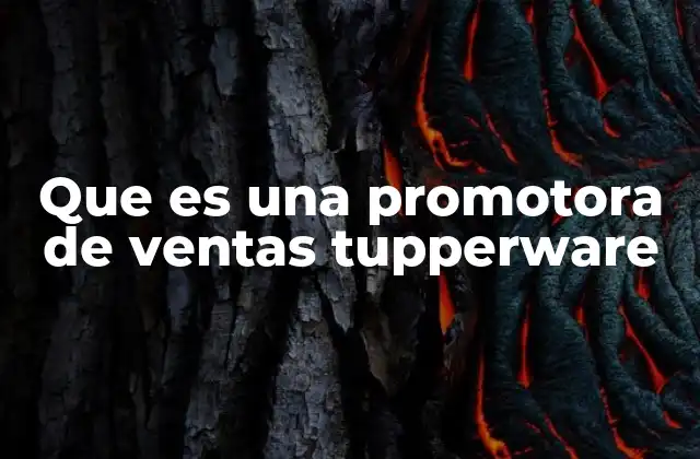 Que es una Promotora de Ventas Tupperware