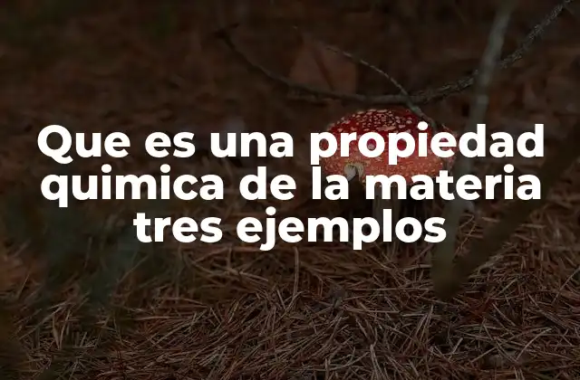 Que es una Propiedad Quimica de la Materia Tres Ejemplos