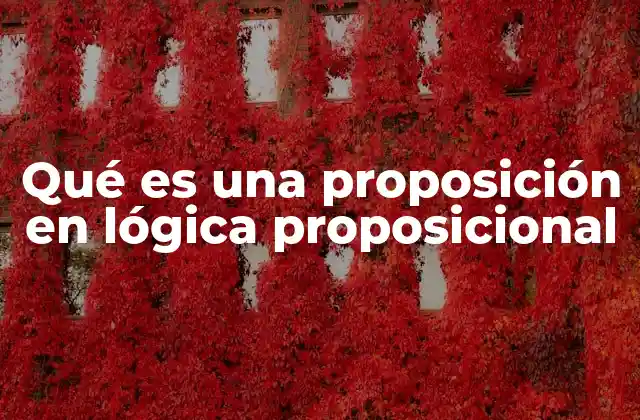 Qué es una Proposición en Lógica Proposicional