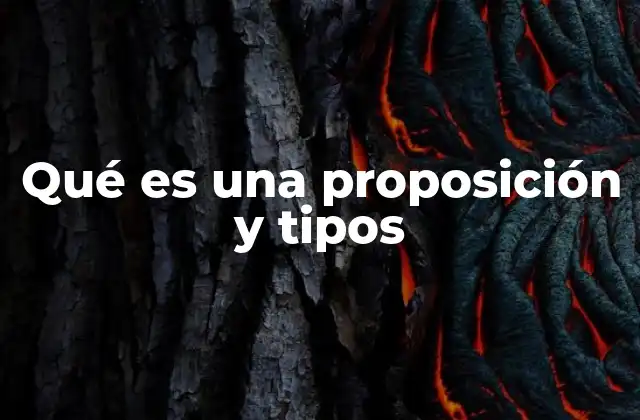 Qué es una Proposición y Tipos