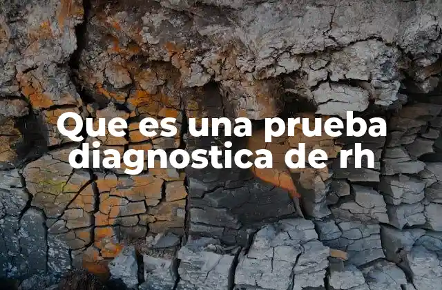 Que es una Prueba Diagnostica de Rh