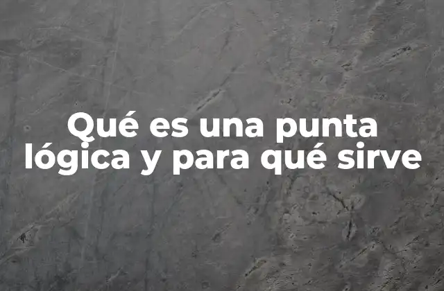 Qué es una Punta Lógica y para Qué Sirve