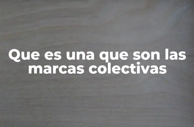 Que es una que Son las Marcas Colectivas