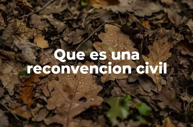 Que es una Reconvencion Civil