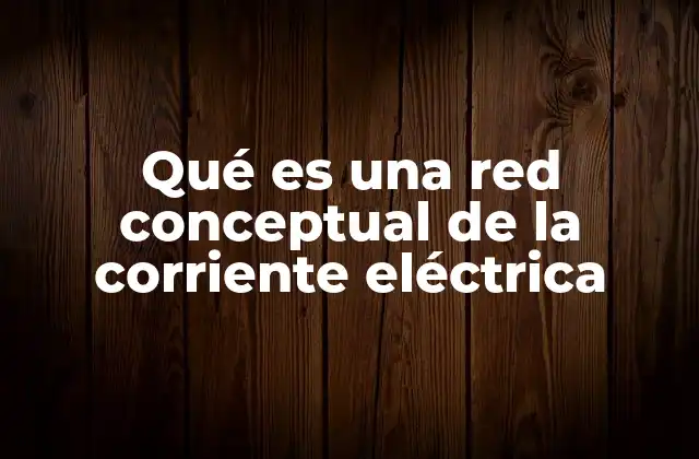 Qué es una Red Conceptual de la Corriente Eléctrica