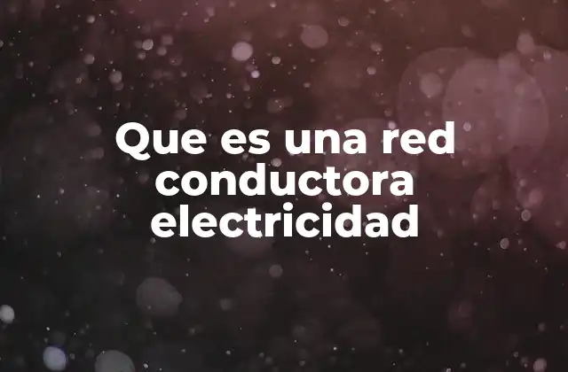 Que es una Red Conductora Electricidad 2 El papel de la red eléctrica en la infraestructura moderna
