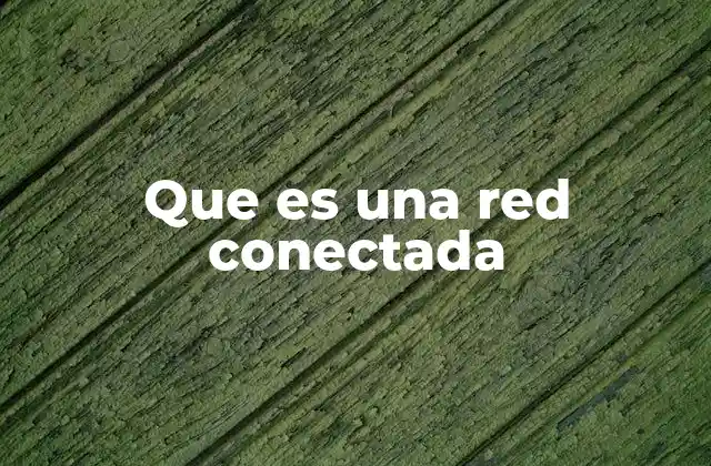 Que es una Red Conectada