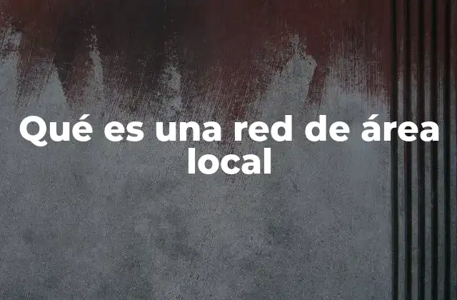 Qué es una Red de Área Local 2 Conexión y estructura de las redes locales