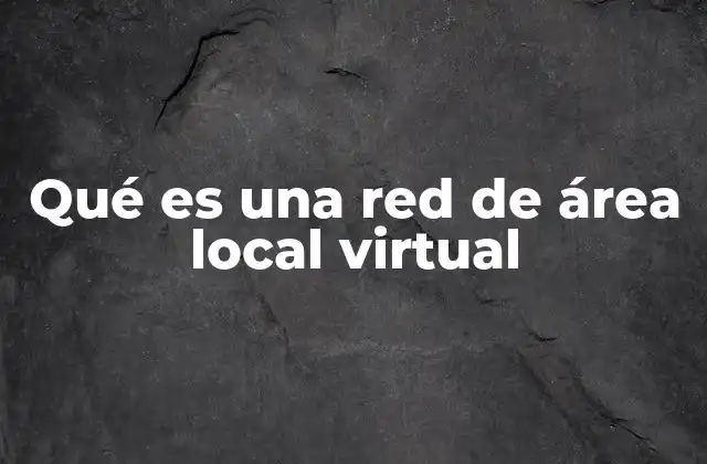 Qué es una Red de Área Local Virtual