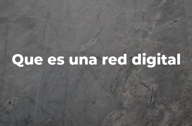 Que es una Red Digital