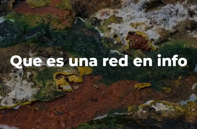 Que es una Red en Info