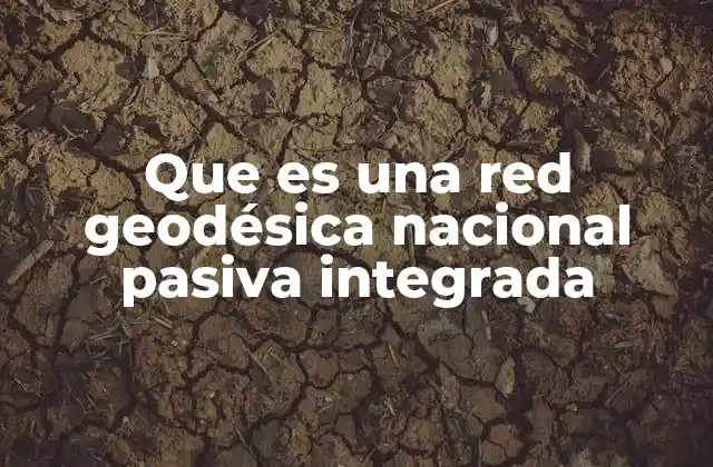 Que es una Red Geodésica Nacional Pasiva Integrada