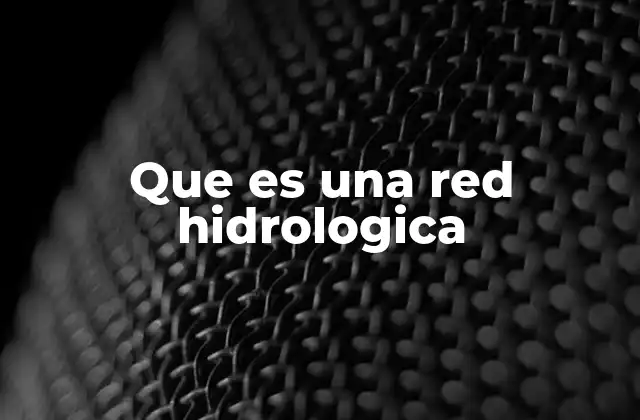 Que es una Red Hidrologica