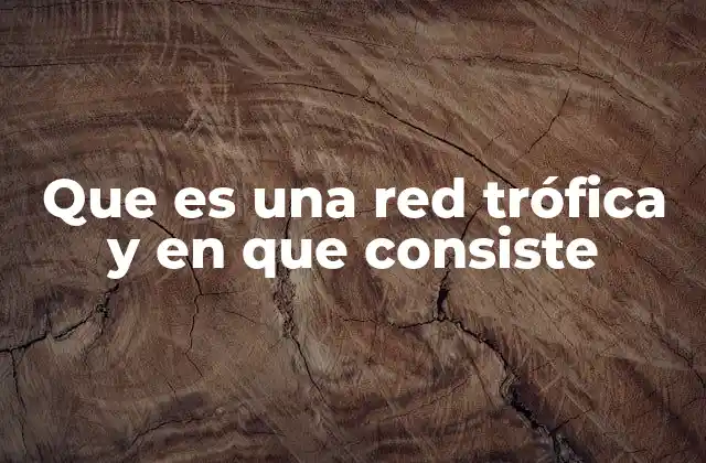 Cómo se forma una red trófica