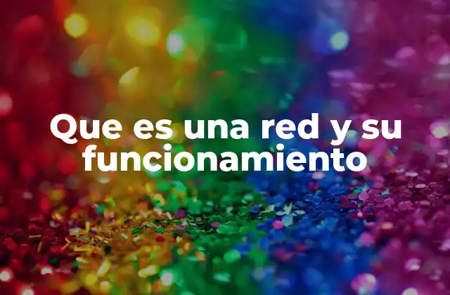 Que es una Red y Su Funcionamiento