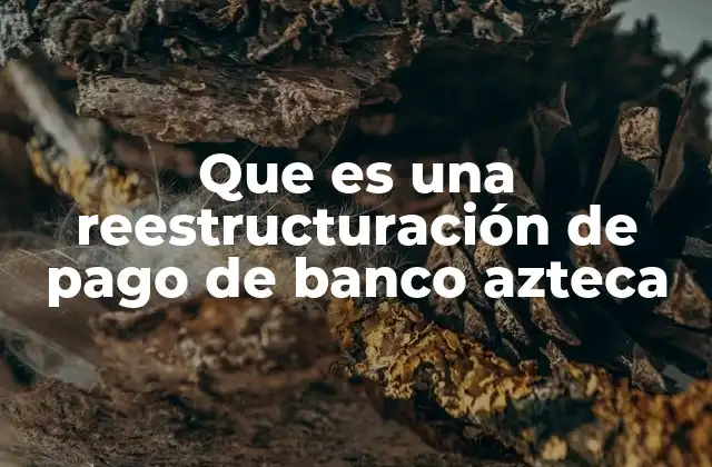Que es una Reestructuración de Pago de Banco Azteca