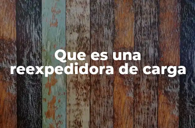 Que es una Reexpedidora de Carga