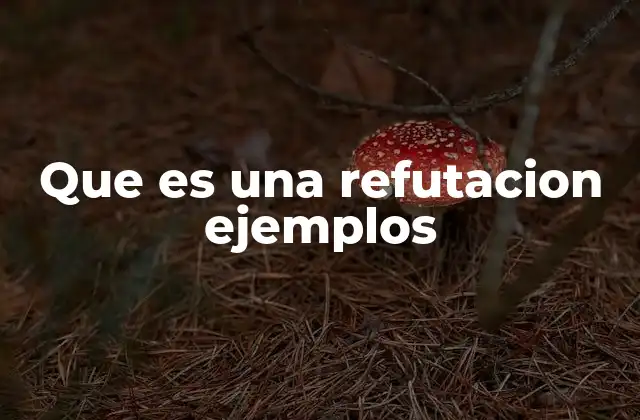 Que es una Refutacion Ejemplos