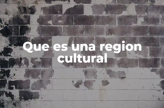 Que es una Region Cultural