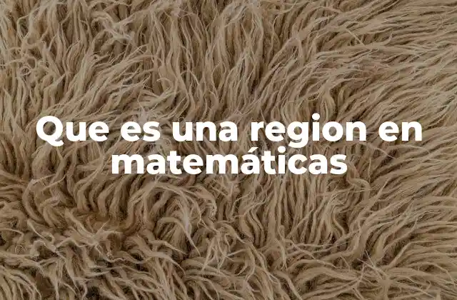 Que es una Region en Matemáticas