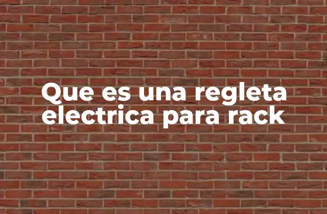 Que es una Regleta Electrica para Rack