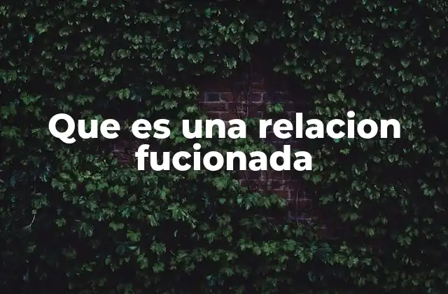 Que es una Relacion Fucionada