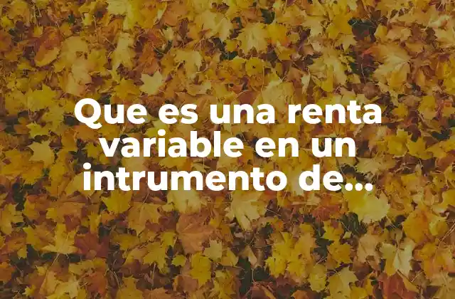 Características esenciales de la renta variable como instrumento financiero