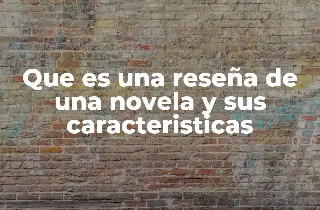 Que es una Reseña de una Novela y Sus Caracteristicas