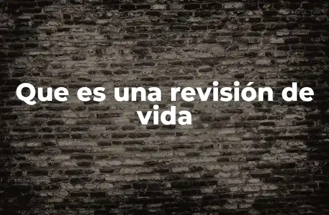 Que es una Revisión de Vida